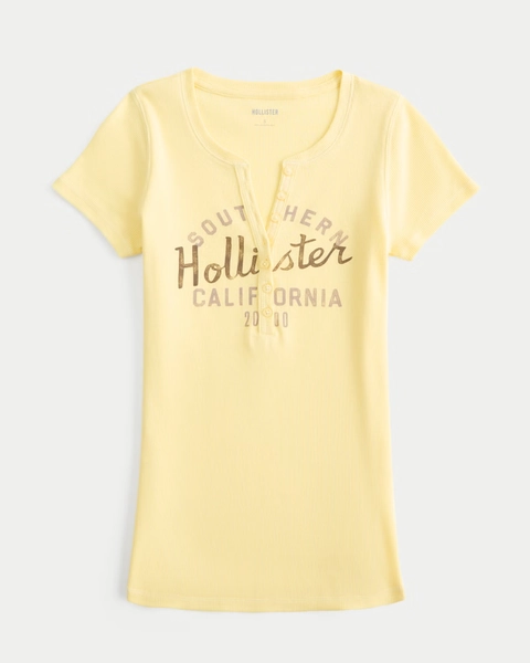 Logo Graphic Henley T-Shirt