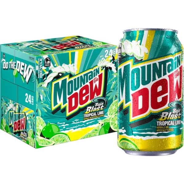 Mountain Dew Baja Blast Soda Pop
