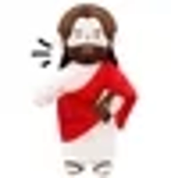 Jesus Plush Speaks 20 Of Jesus' Bible Verses And 3 Of Bible Music Jesus Doll Stuffed Animal To Teach Suitable For Church Sunday School Religious Easter-Red