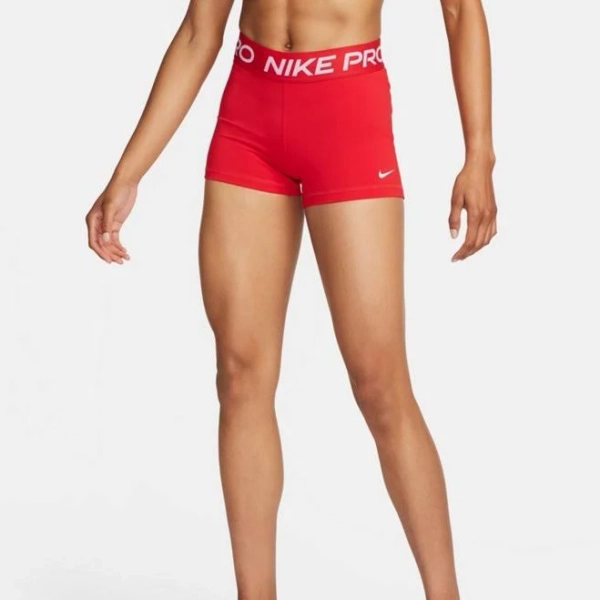 Nike Women's Pro 365 Shorts 3 in Bright Red - Women's Athletic Performance Bottoms at Academy Sports
