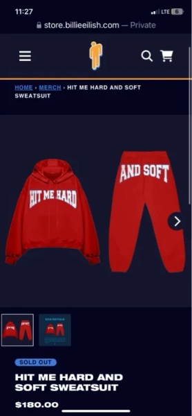 hit me hard and soft sweatsuit 