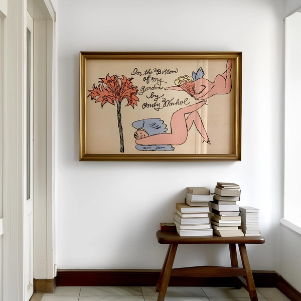 Vintage Andy Warhol Exhibition Art Poster, Restored Digital Print