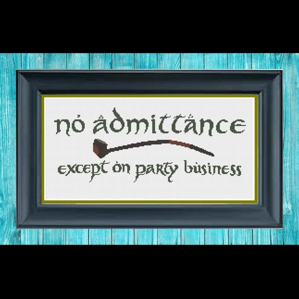 Party Business Cross Stitch Pattern LOTR , multiple page and single page patterns