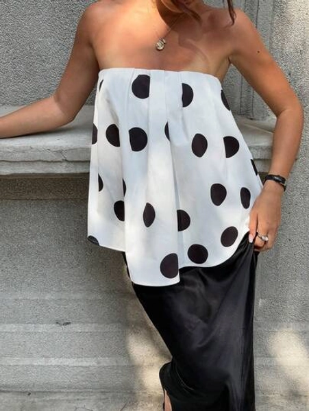 CLOTHING- Polka Dot Top