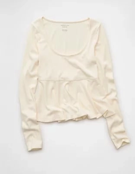 AE Long Sleeve Peplum Top