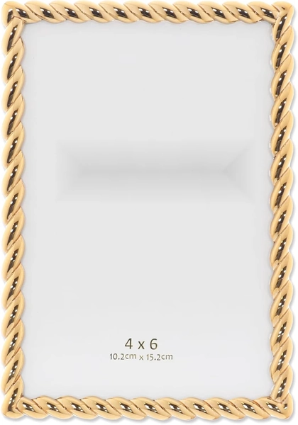 4x6 Picture Frame, Golden Rope Design Wall Mount Display for Photos Art, 4x6 Inch - Walmart.com