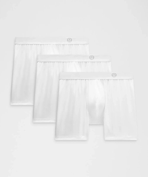 Always In Motion Boxer 5" *3 Pack - White/White/White - M