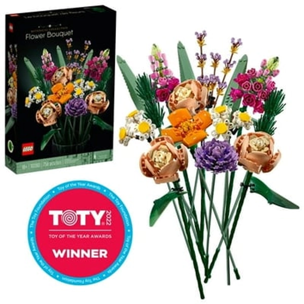 LEGO Systems Inc LEGO Botanicals Flower Bouquet Building Set - Artificial Flowers for Decoration for Home and Display  Ages 18+ - Small Fake Flowers for Table  Desk  Office - Birthday or Anniversary Gift Idea - 10280