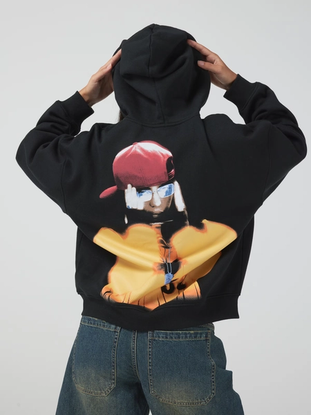 Music Billie Zip Thru Hoodie  Black - Jay Jays Online