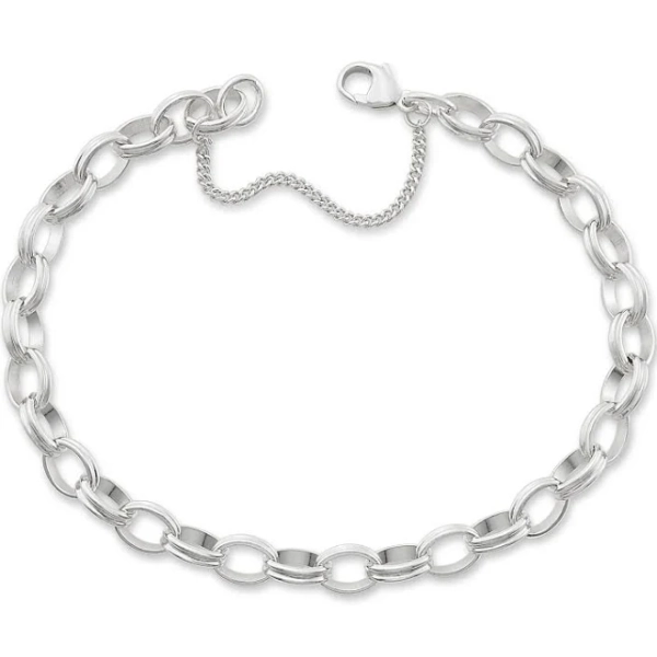 James Avery Sterling Silver Channel Link Cable Charm Bracelet