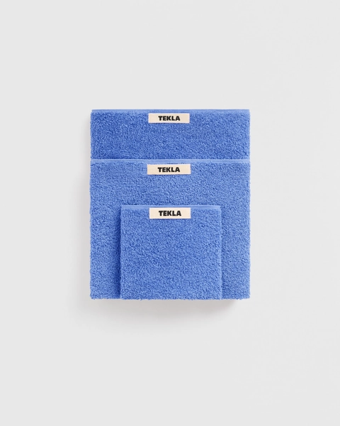 Tekla Fabrics Terry towel – solid – Clear Blue