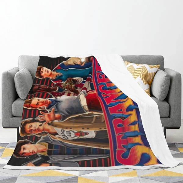 STRANGER THINGS Blanket Pattern Used for Sofa Bedroom Living Room Bed Couch Chair Soft and Warm Blanket-Lightweight Flannel Adult Gifts for Family or Friends Durable Comfort