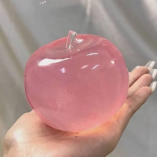 Pink Apple Squeeze Toy Malleable Stress Relief TPR Viral Squishy Teenager Novelty Gag Toy,Pink Apple