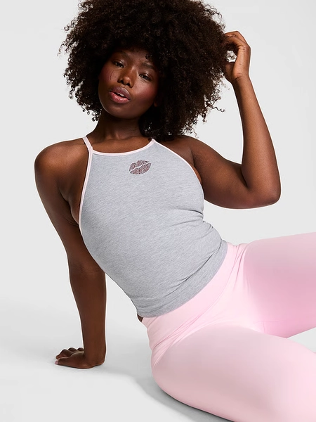 All-Day Cotton High-Neck Bra Tank