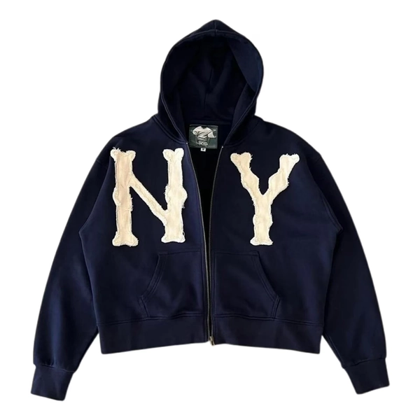 NY And LA Embroidered Hoodie Jacket For Men And Women Oversized Casual Sweatshirt Coat Snowsuit for Women
