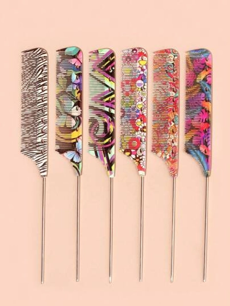 1Pc, Rat Tail Comb Set For Hair Styling Rat Tail Combs Parting Combs Metal Long Steel Pin Rat Tail Teasing Combs Professional Hair Styling Combs, A Pointed Tail Comb With Exquisite Patterns Printed On It, Hair Brush, Comb, Hair Tools, Hair Products And Accessories For Barber Salon Beauty Travel Essentials,Back To School,Travel Holiday Essentials,Hair Accessories For Women,Brush,Hair Brushes,Edge Brush,Brush Hair,Hair Comb,Comb Hair,Detangling Brush,Ball Brush,Mini Hair Brush,Hair Brush Set,Wooden Comb,Hair Brush, Brush, Comb, Slick Back Brush, Hairbrush, Edge Brush, Brush Hair, Hair Comb, Hair Brush Set, Comb Hair, Mini Hair Brush, Detangling Brush, Hair Brushes,Hair, Accessories, Hair Products, Hair Tools, Hair Stuff, Hair Care, Curly Hair Brush, Barber, Barber Accessories, Hairdressing Equipment,Travel Essentials,Travel Essential,Hairstyle,Hairdressing