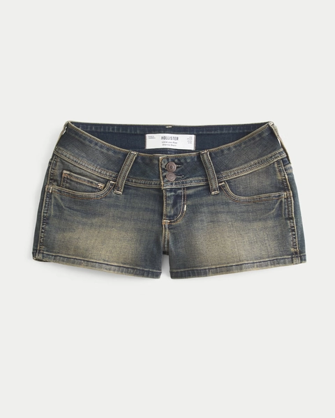 Ultra Low-Rise Jean Shortie Shorts