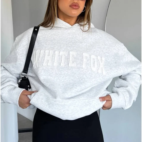 White Fox Boutique Light Gray Hoodie