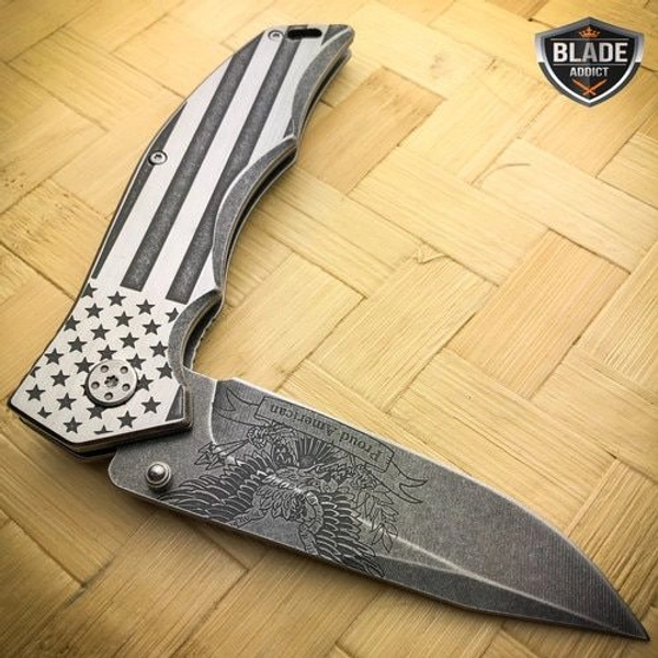 MTech USA American FLAG Spring Assisted Folding Open POCKET KNIFE ARMY PATRIOTIC Stonewash | Pocket knife, Tactical pocket knife, Best pocket knife