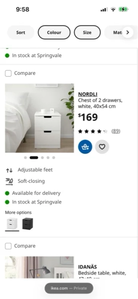 ikea bedside table (photo)