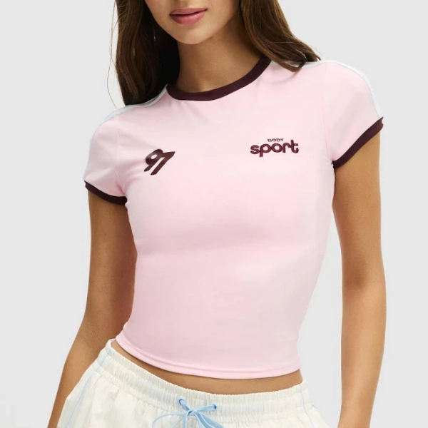Body Women's Ultra Soft Fitted Retro Ringer Tee