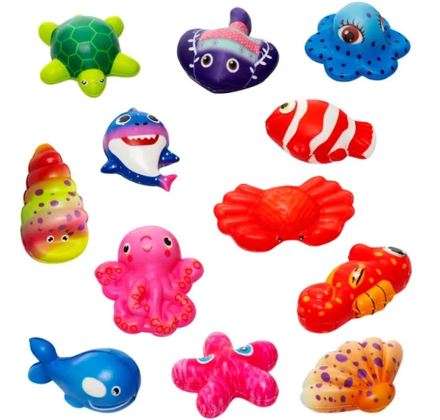 36ct Squishie Sea Animals Slow Rise Foam Squeeze Toy