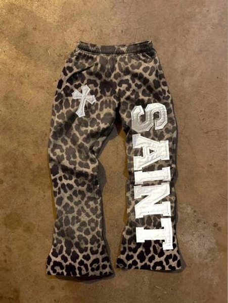Noixe Casual Leopard Print Loose Women Pants