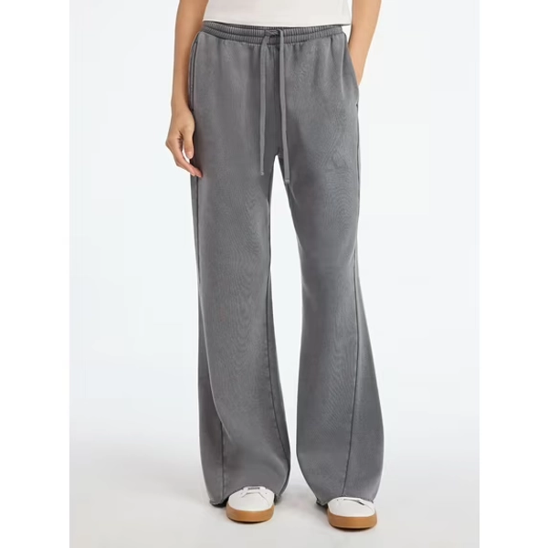 Scoop Women’s Mineral Washed Fleece Flare Leg Sweatpants, Sizes XS-XXL