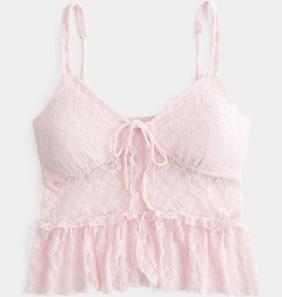 Hollister Women's Lace Ruffle Top