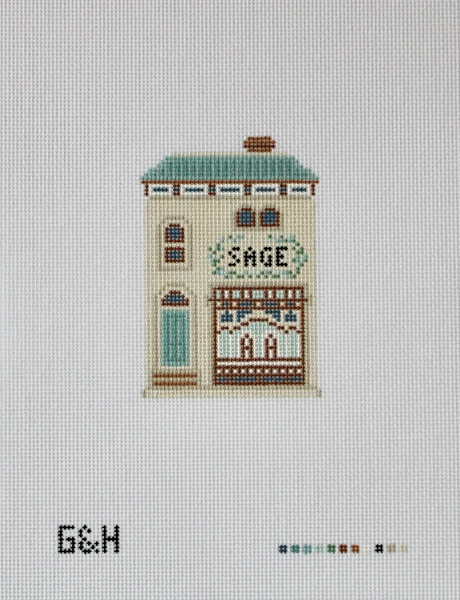 Sage Needlepoint Canvas (Lenox - Spice Village Collection)