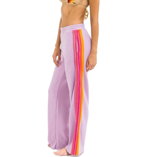 5 Stripe Wide Leg Sweatpants