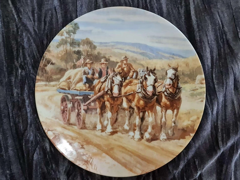 1993 Returning To The Station * Our Mighty Clydesdales * John Cornwell Collector Plate 1993