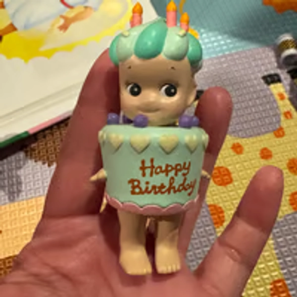 Authentic Sonny Angel Birthday cake  - Mint Cake green