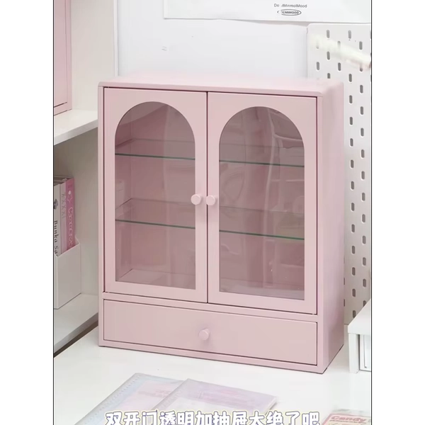 Desk Small Storage Cabinet Desktop Iron Sheet with Door Stationery Cosmetics Hand Account Dormitory Student Shelf Storage Box - AliExpress 15