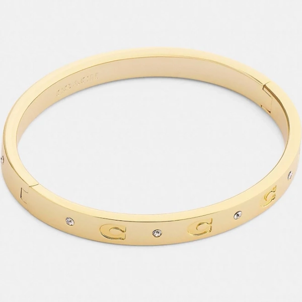 Coach Signature C Stone Bangle Bracelet Womens