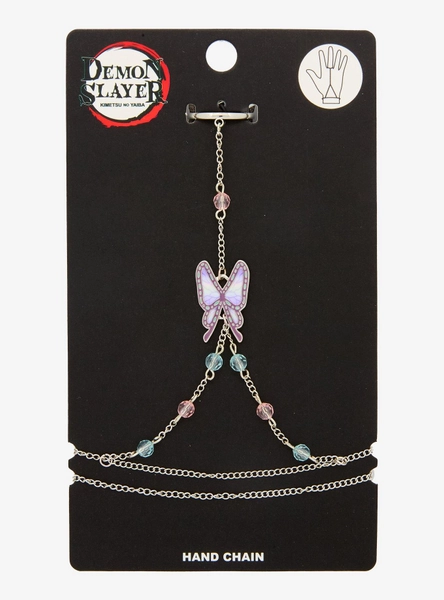 Demon Slayer: Kimetsu No Yaiba Shinobu Butterfly Hand Ring Bracelet