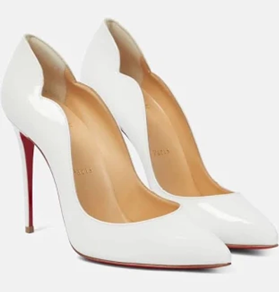 Christian Louboutin Hot Chick 100 Patent Leather Pumps - White