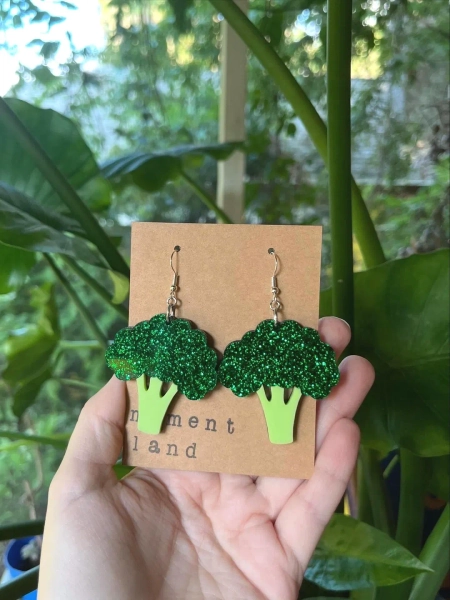 Broccoli Earrings - Etsy