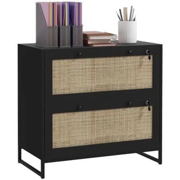 Vinsetto 2 Drawer File Cabinet with Lock