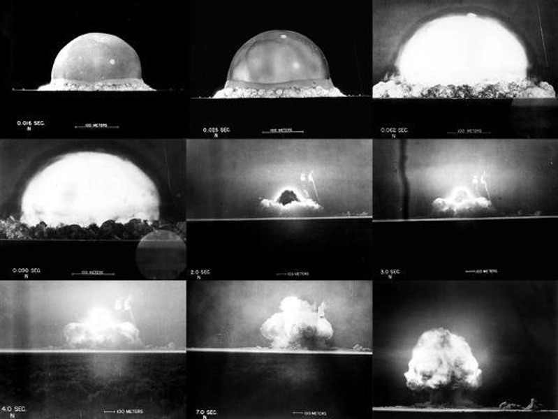 'Photographic Sequence of the Trinity Test, the First Manmade Nuclear Explosion' Photo  | AllPosters.com