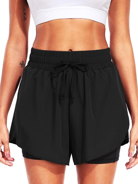 NELEUS Womens Athletic Workout Shorts 2 in 1 High Waist for Running Casual Short with Pockets,Black,US Size M - Walmart.com