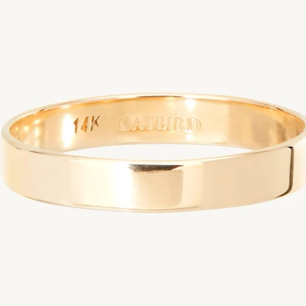 Catbird 14K Yellow Gold Stackable Engravable Tomboy Ring