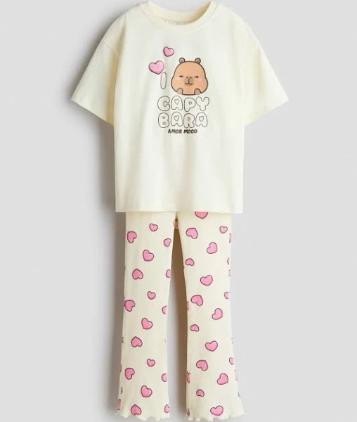 Girls H&M 2-piece Printed Cotton Set