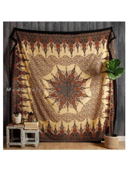 Paisley Ivory  Printed Batik Style Boho Tapestry Decor Home Decoration For Bedroom,Living Room,Dorm