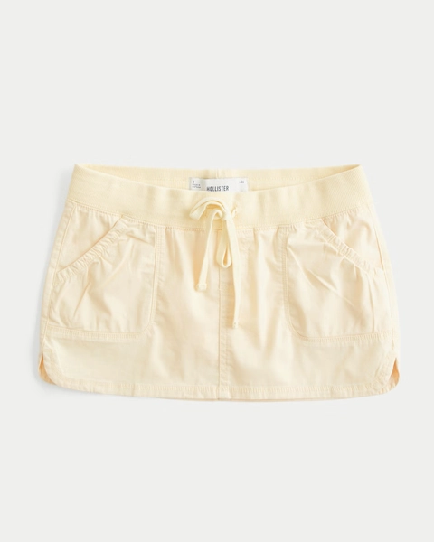 Hollister Remi Ultra Low-Rise Poplin Micro Mini Skort