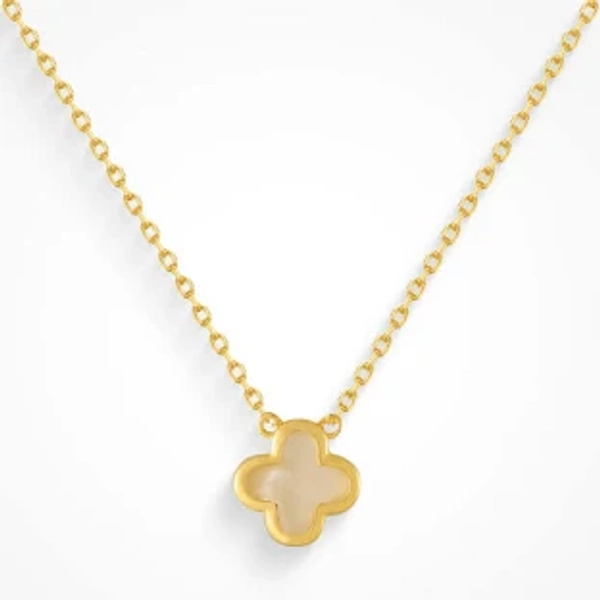 Evry Jewels Lucky Waterproof Mother of Pearl Necklace