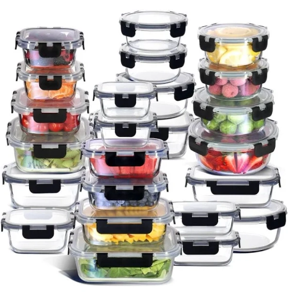 EATEX Glass Food Storage Containers with Lids