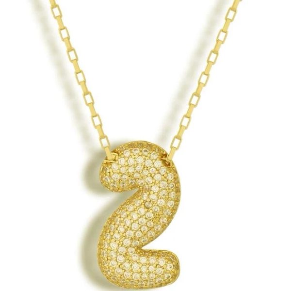 My Number One Gold No Stone Necklace