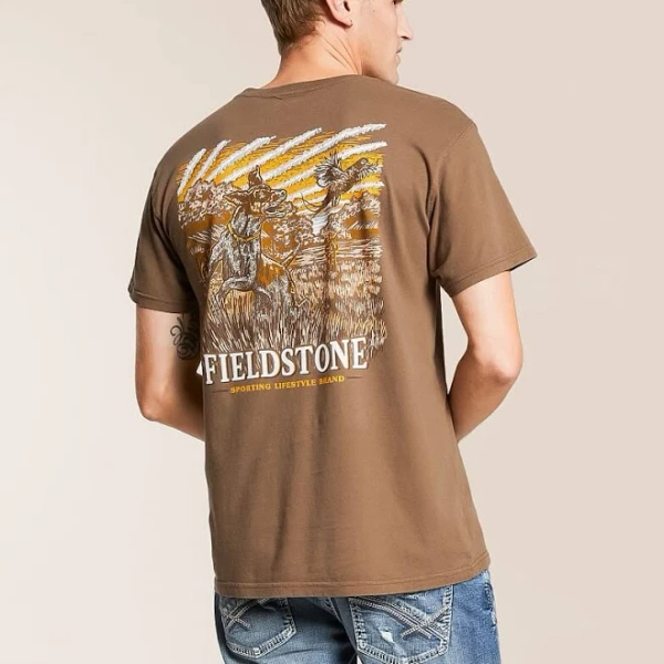Fieldstone Men's Cotton Flush T-Shirt with Buckle