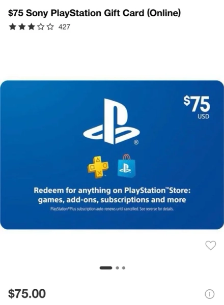 PlayStation gift card 